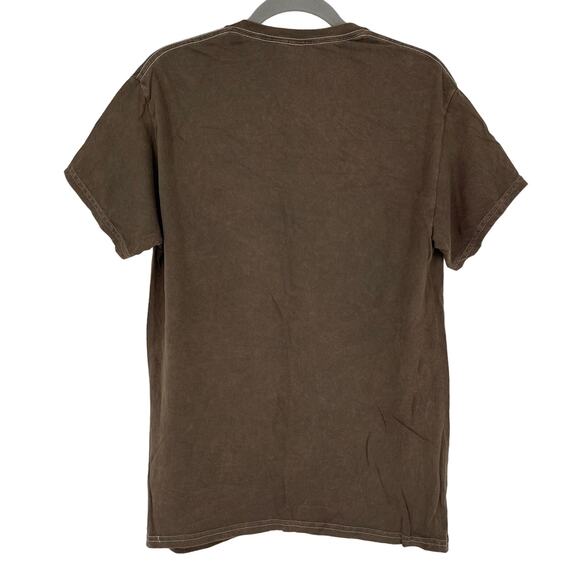 Officially Licensed Nirvana Smiley Face Pile Grunge Band Tee Brown Acid Wash M - Picture 2 of 7